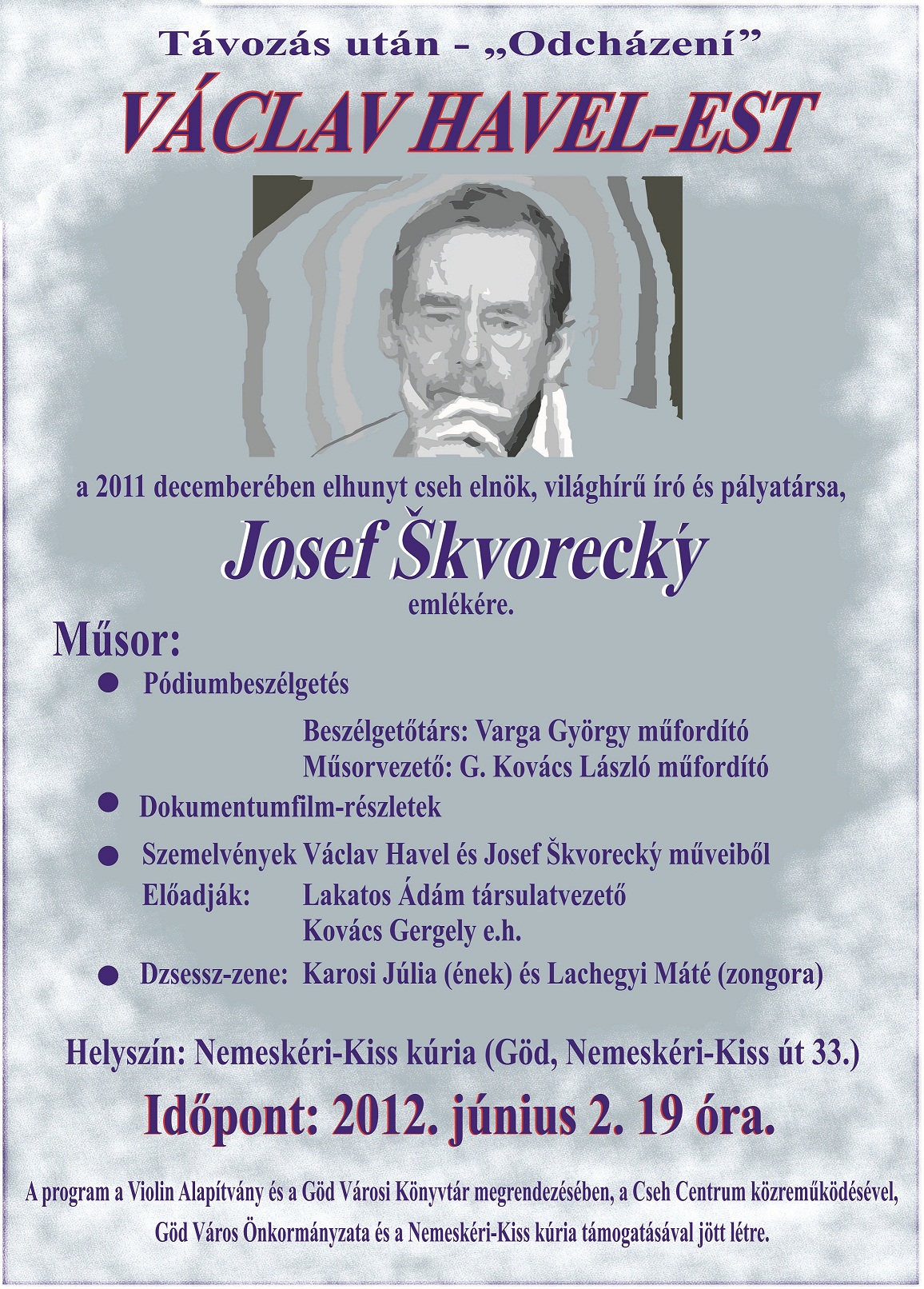 2012, Havel est plakát