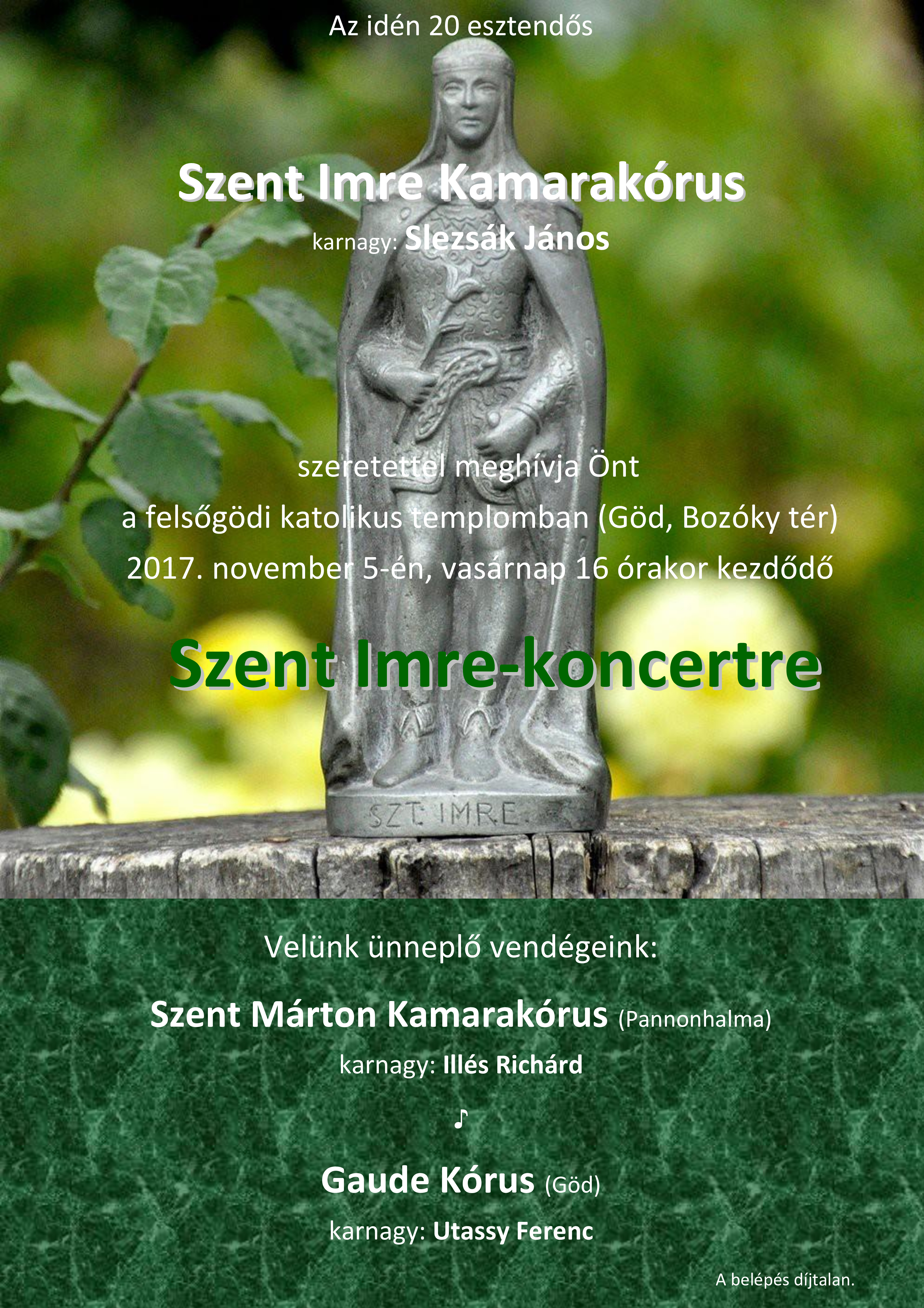 A Szent Imre koncert plakátja